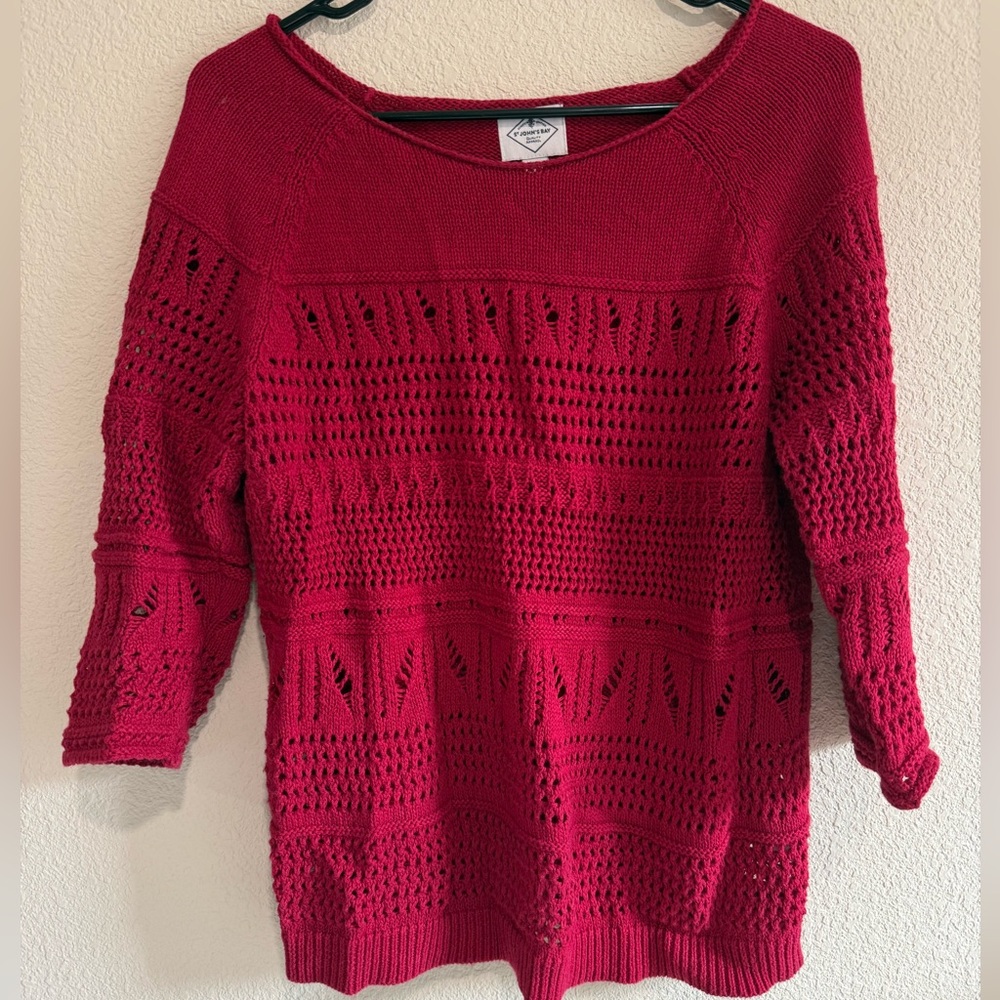 St. John's Bay Red Crew Neck Sweater